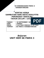 Pelbagai juadah disediakan untuk diraikan bersama murid, ibubapa dan guru. Kertas Kerja Hari Raya Aidilfitri 2011 2