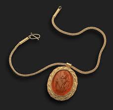 Gold Necklace With Stones Pleione Akelo Necklace Ancient Jewelry Art Deco Jewelry