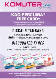 Kad konsesi komuter link sedia ada (bagi perkhidmatan ktm komuter sektor lembah klang sahaja). Ktmb 03 2267 1200 On Twitter Dapatkan Kad Komuter Link Dewasa Konsesi Percuma Di Booth No 4124 Matta Fair Pwtc Pada Hari Ini Dan Esok Mattafair Https T Co B8jlyelziq