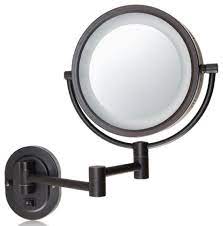 Maybe you would like to learn more about one of these? Jerdon Hl65bzd Hard Wired 8 Inch Two Sided Swivel Halo Lighted Wall Mount Mirror Contemporary Makeup Mirrors By Jerdon Style Houzz