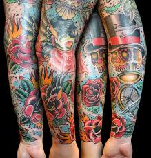 Traditional Sleeve Half Sleeve Tattoos For Guys Best Sleeve Tattoos Traditional Tattoo Sleeve
