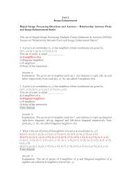 Dip 2 Mcq Unit 2 Image Enhancement Digital Image Processing Questions And Answers Relationship Studocu