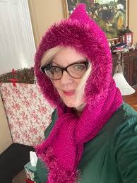 This crochet hooded scarf makes a great gift idea.  [https://crochetkim.com/lace-jewels-hooded-scarf-free-crochet-pattern/](https://crochetkim.com/lace-jewels-hooded-scarf-free-crochet-pattern/) 