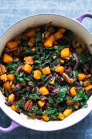 Roasted Butternut Squash Kale Saute Recipe Simplyrecipes Com Recipe Butternut Squash Kale Butternut Squash Recipes Squash Recipes