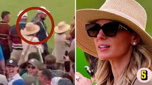 Rory McIlroys fru träffad av drink i Ryder Cup