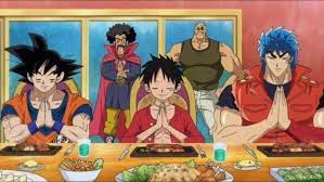 dragonballs one piece toriko crossover from special episode アニメ ルフィ トリコ