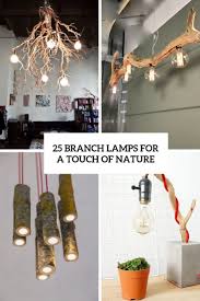 Tree branch table lamp, art wooden table lamp, wood art, abstract table light, modern home decor. 25 Branch Lamps For A Touch Of Nature Digsdigs