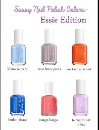 essie nail polish colors chart