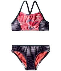 Diamond Geo Splice Two Piece Swimsuit Big Kids