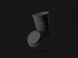 Free Flying Coffee Cup Mockup Psd