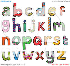 Be careful where you place this word in a sentence. Clipart Of Colorful Sketched Lowercase Alphabet Letter Word Art Royalty Free Vector Illustration By Prawny 1361416