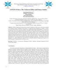 If you like a story, would you please consider making a donation so that i can create more? Pdf Covid 19 Story The Unknown Killer And Future Studies