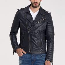 Fraser Leather Jacket Navy Blue Leather Jacket High Quality Leather Jacket Leather Jacket Men