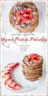 Vegane Protein Pancakes Regina Engelhardt Rezept Vegane Protein Pfannkuchen Eiweiss Pfannkuchen