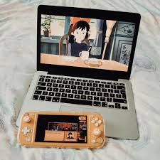 Laptop Macbook Console Nintendo Switch In 2020 Anime Films Anime Nintendo