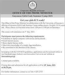 The ministry of public telecommunications and machinery corporation of guyana (macorp) signed a memorandum of understanding (mou) today. Office Of The Prime Minister Guyanese Girls Code Summer Camp 2021 Department Of Public Information