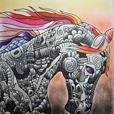 Awesome Horse Colouring Book Page Which Has Been Coloured In By Acuatula With Their Chameleon Pens Pinta Horse Coloring Books Horse Coloring Coloring Books