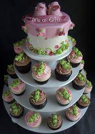 Cupcakes By Laurie Clarke Cakes Baby Shower Cupcake Cake Baby Shower Cupcake Tower Sweet Pea Baby Shower