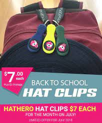 Hathero Clip Your Hat To Your School Bag Hat Clip Hat Hero Hat Clip For School Hats School Bags Hat Clips Personalized Items