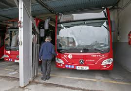 As there are no jet bridges, buses are used for boarding. Handlebar With Measles Bus Traffic In Klagenfurt Stood Still For Hours