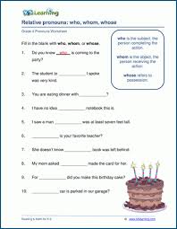 Grade 4 Pronouns Worksheets K5 Learning In 2020 Pronoun Worksheets Pronoun Relative Pronouns