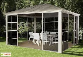 Tonnelle Aluminium Et Galvanise Parois Moustiquaires Striano 15 M Tonnelle Pergola Plancher En Bois