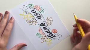 Thank your friends and family for their support with personalized wedding thank you cards. Make Your Own Fall Floral Banner Thank You Card Youtube