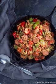 Kielbasa sausage goes really well. Kielbasa And Sauerkraut Skillet Recipe Low Carb Nomad