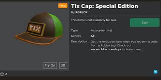 Tix is something that everyone wants roblox to bring back, but is it actually good that tix is gone? Lily On Twitter Special Edition Tix Cap Toy Code Coming Robloxtoys