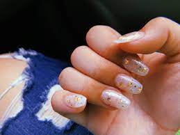 Clear Gold Star Acrylic Coffin Shaped Acrylics Square Acrylic Nails Crazy Nails Star Nails