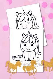 baby unicorn coloring pages made with happy