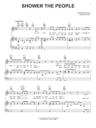 Shower The People Sheet Music James Taylor Piano Vocal Guitar Right Hand Melody Sheet Music Sheet Music Direct Digital Sheet Music