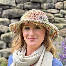 Natural Hemp Rainbow Sun Hats