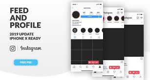 Download Free Instagram Feed And Profile Psd Ui 2019 Marinad