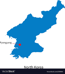 But some are worse than others. Detailed Map Of North Korea And Capital City Vector Image