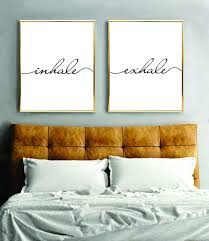 It's an elegant combination of flowers, birds, and the inhale, exhale quote. Printable Wall Art Inhale Exhale Print Art Instant Download Etsy Wall Decor Bedroom Bedroom Decor Bedroom Design