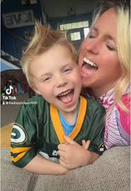 Mom Singing Taylor Swift with Son outside