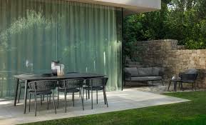 Sturdy hardwood table with a good leg base. Moon Alu Dining Chair Italian Garden Furniture Talenti