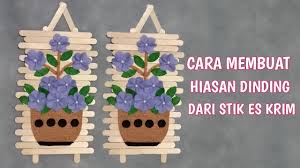 Hiasan dinding buatan sendiri bermotif i. Cara Membuat Hiasan Dinding Dari Stik Es Krim How To Make Popsicle Stick Craft Youtube