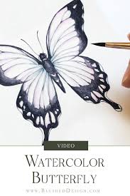 Butterflies are a wonderful drawing subject—their wings have a certain pattern that can be reduced to a few rules. Step By Step Watercolor Butterfly Tutorial Blushed Design