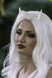 White Resin Cast Chibi Horns Oni