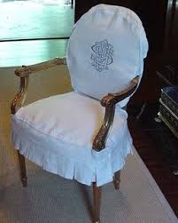 Look Ma I M Sewing Slipcovers Monogrammed Dining Chairs In White Linen Slipcovers For Chairs Dining Chair Slipcovers Dining Room Arm Chairs