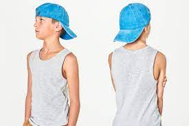Download Premium Illustration Of Cap Mockup Psd On Boy Model 2672336 Clothing Mockup Fashion Mockup Kids Tank Tops