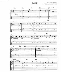 Candan Ercetin Olmaz Sarkisi Notalari Gitar Sarkilar Canta