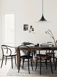 Black Steel Thonet Bentwood Chairs Scandinavian Dining Room Dining Room Inspiration Interior