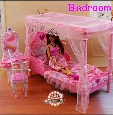 Barbie doll and furniture set, loft bed with transforming bunk beds and desk accessories, gift set for 3 to 7 year olds. For Barbie Doll Bed Room Chair Dream House Dresser Furniture Accessories Barbie Princess Bedroom Set Toy Dolls Accessories Aliexpress