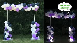Balloon decoration for wedding reception. Wedding Balloon Decoration With Lights Youtube