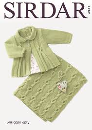 Sirdar Baby Girls Matinee Coat And Blanket Knitting Pattern 4941 Snuggly 4 Ply Pattern To Fit Birth Knitting Girls Baby Knitting Sirdar Knitting Patterns