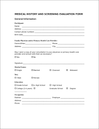 Free 9 Medical Evaluation Form Samples Templates In Pdf Ms Word