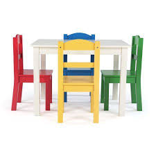 Humble Crew Summit Collection Kids Wood Table And 4 Chairs Set White Primary Walmart Com Kid Table Kids Table And Chairs Table And Chair Sets